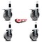 Service Caster 5'' Semi Steel Swivel 1-3/8'' Expanding Stem Caster Set 2 Total Lock Brakes, 4PK SCC-EXTTL20S515-SSR-2-S-2-138 - alternate 2